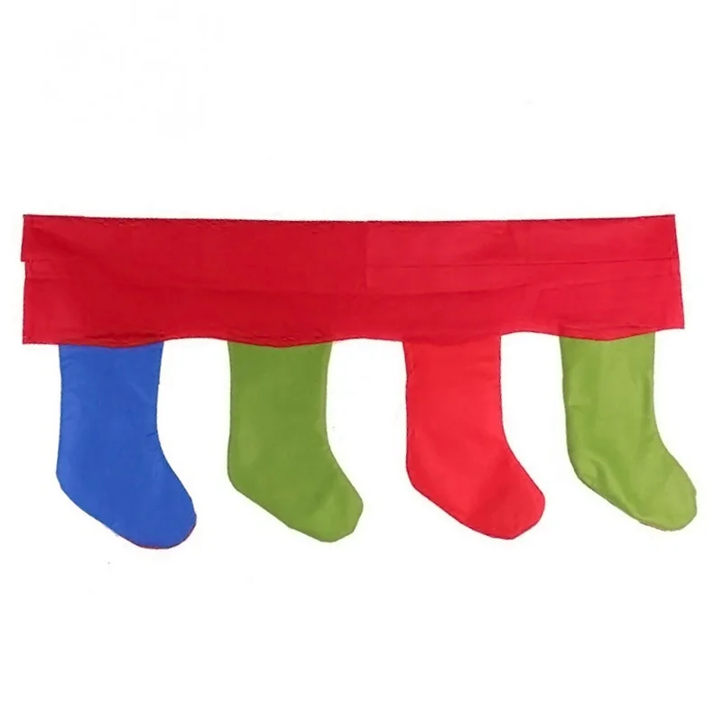 Festival Decor Pennant 2Pcs/Set Christmas Stockings Xmas Curtains Home &ampAmp Living Window Decoration Cute Decorative Supplies | Дом и сад
