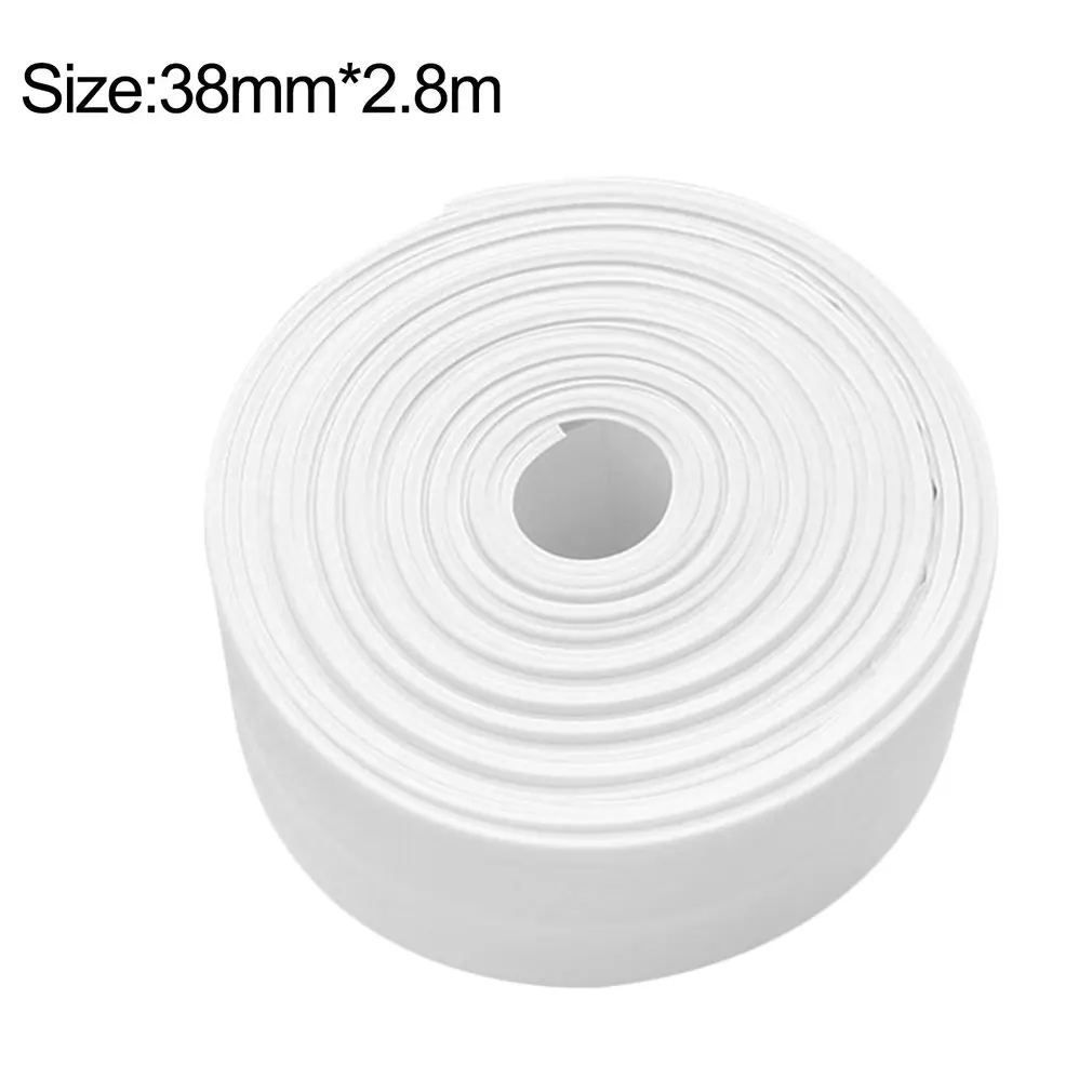 White Mildewproof Wall Caulk Tub Surround Sealer Trim Waterproof Mold Proof Self Adhesive Tape Kitchen Bathroom Toilet Sealant |