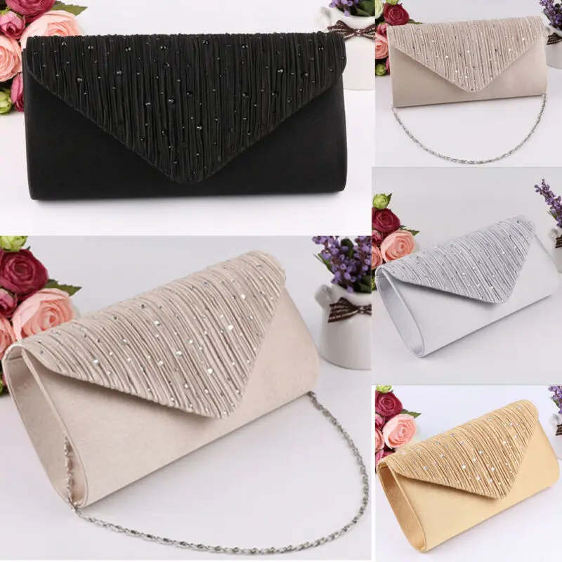 Женская Блестящая сумка клатч вечерняя через плечо с цепочкой BL1|Вечерние
