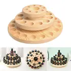 Высококачественная трехслойная коробка для хранения эфирных масел, 39 ячеек, круглая деревянная подставка
