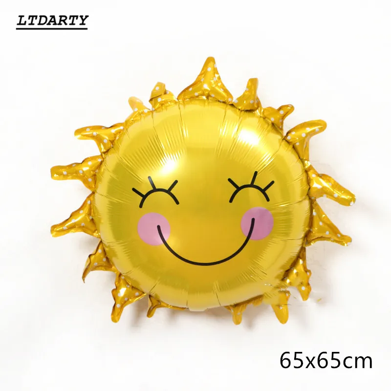 1pcs as picture 1 шт. воздушный шар из фольги с изображением радуги, смайлика, голубого облака, солнца, подарки для детей, игрушки для свадьбы, дня рождения, вечерние, декор для детского душа - Цвет: 1pcs as picture