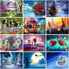 Алмазная живопись, Алмазная мозаика сделай сам с изображением снега, животных, товары для дома, рождественские подарки