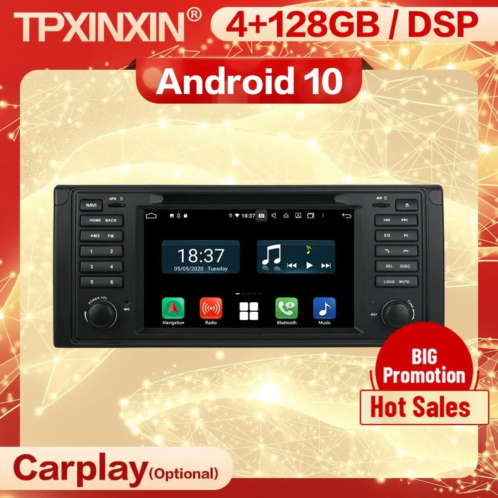 

Carplay 2 Din Car Android Stereo Receiver For BENZ E39 1995 1996 1997 1998 1999 2000 2001 2002 2003 Radio Audio Head Unit Screen