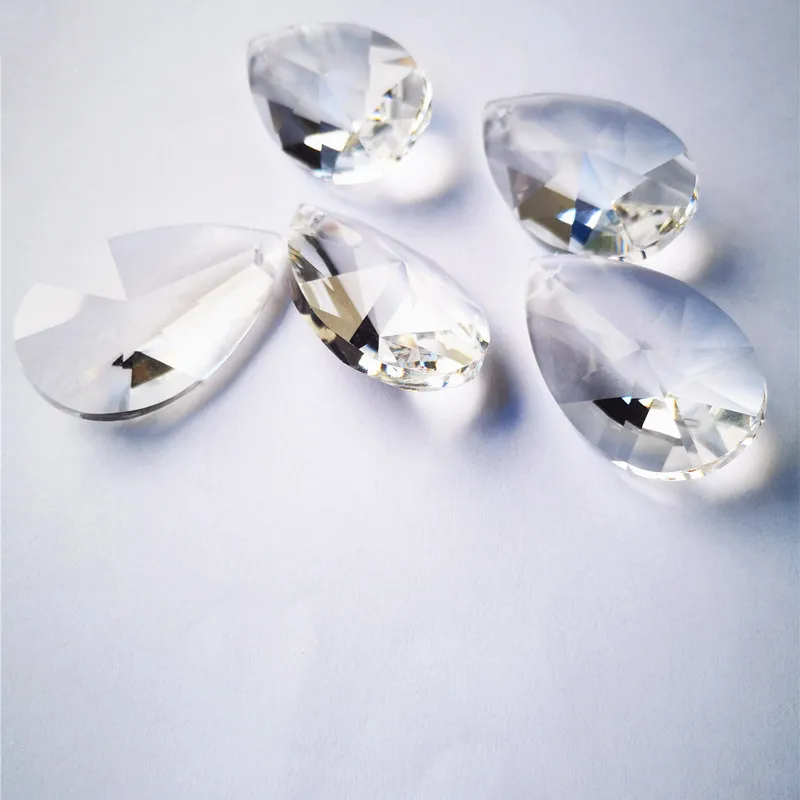 Высокое качество (Бесплатные Кольца) 20 шт 50 мм граненая прозрачная Хрустальная