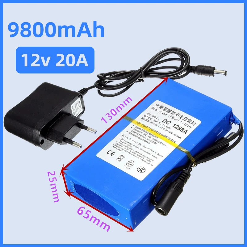 

2021 new 12v 3000-20000 mah lithium ion rechargeable battery, high capacity ac power charger with 4 kinds of traffic development