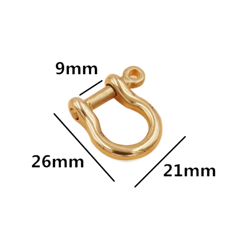 U образная латунная застежка Скоба соединение брелок Крюк кожаный аксессуар для