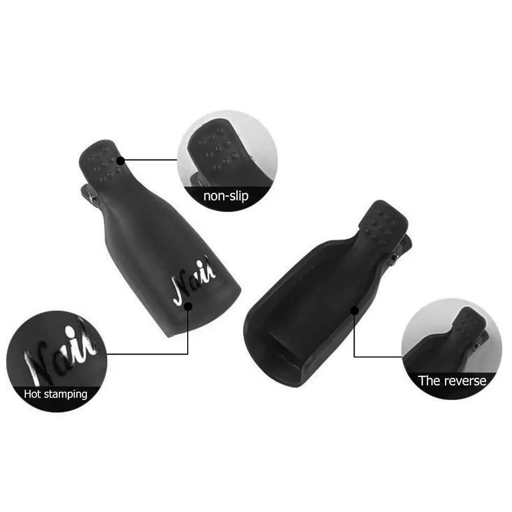 10 шт. Пластик лак искусство впитывающийся для Кепки зажим средство снятия УФ