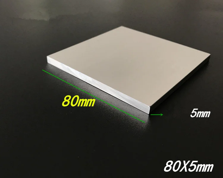 

Aluminium alloy plate 5mmx80mm article aluminum 6063-T5 oxidation width 80mm thickness 5mm length 200mm 1pcs