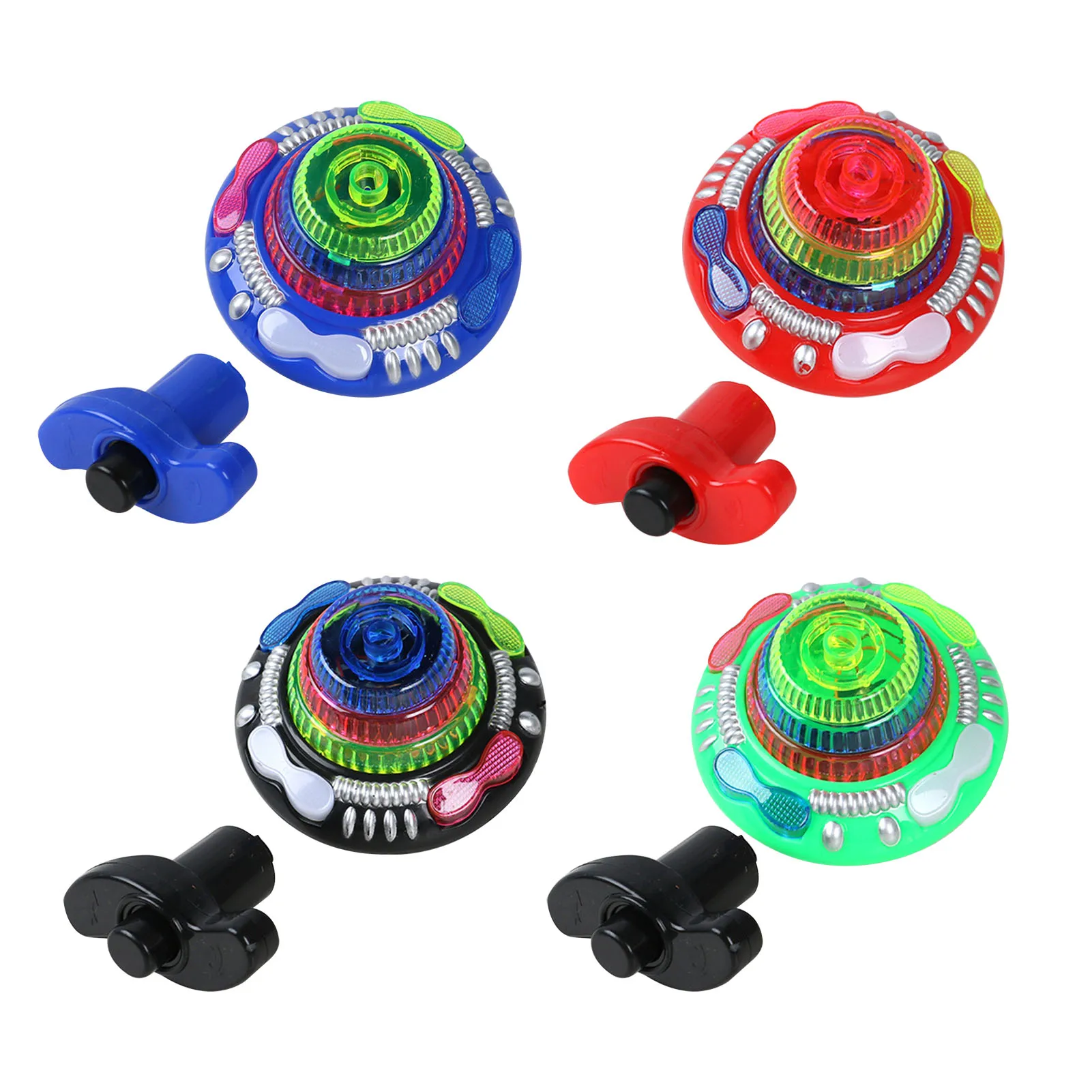

3pcs/pack Flashing Music Home Light Up Spinning Top For Kids Classic Gyroscope