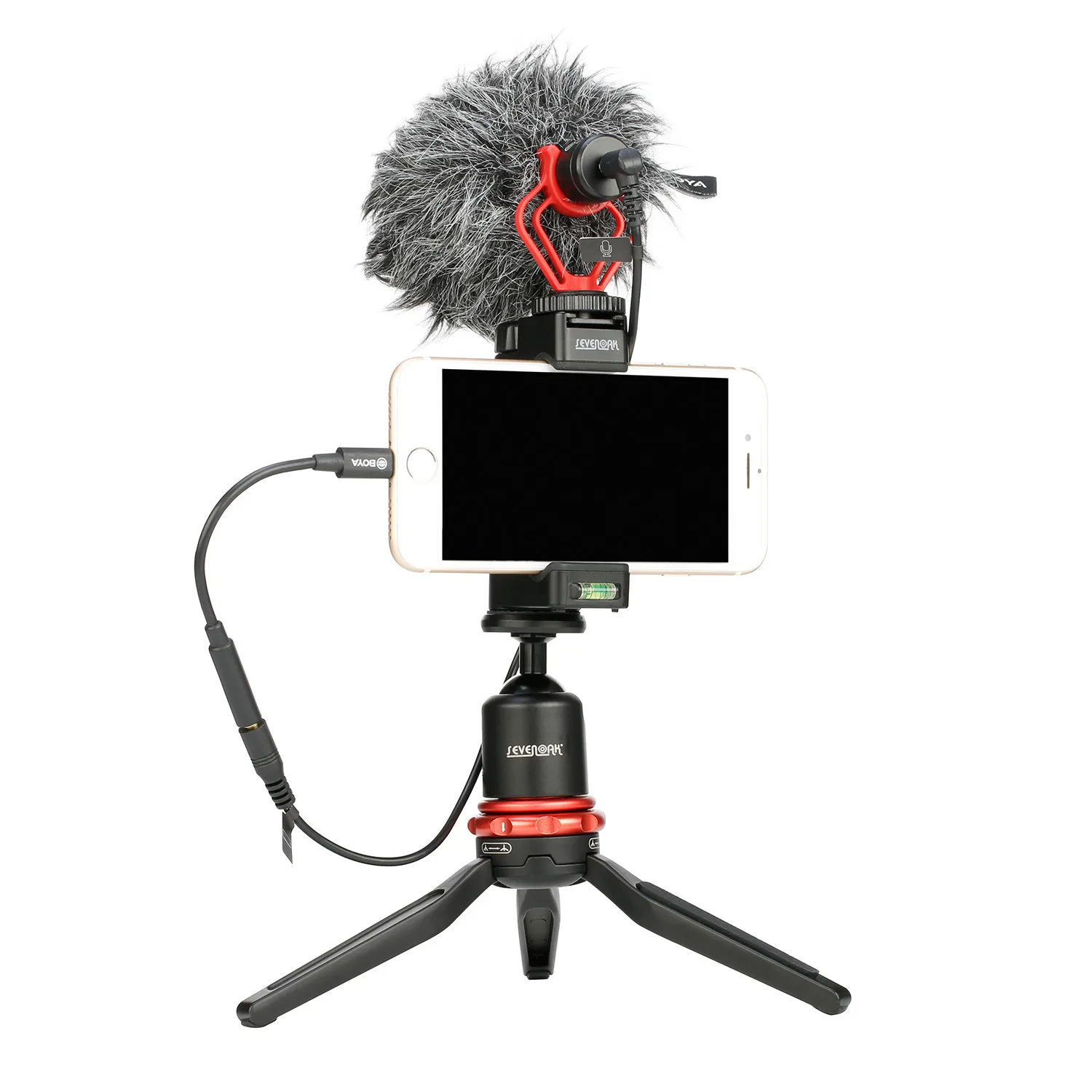 BOYA BY-K3 6cm Audio Adapter Cable 3.5mm TRRS Female to Apple MFi Certified Lightning for iPhone iPad iPod touch iOS devices