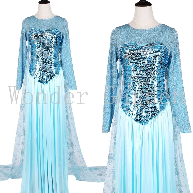 Новинка женское платье для взрослых женщин Снежная принцесса Эльза нарядное с