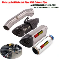 motorcycle middle link tail exhaust pipe non destructive installation set for ducati hypermotard 821 hyperstrada 821 2013 2018