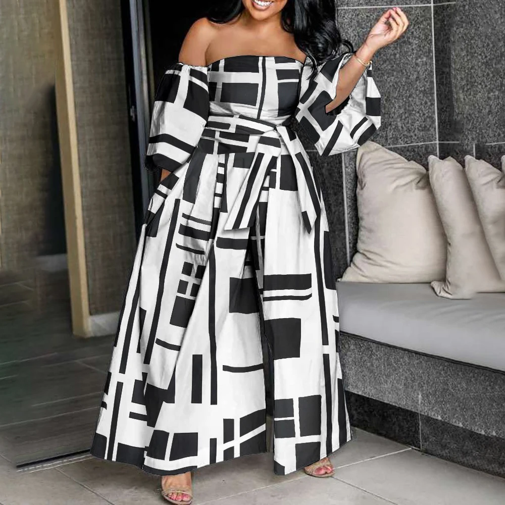 

Летний 2021 НОВЫЙ свободный пикантный комбинезон на одно плечо с Африканским принтом, пикантный комбинезон с высокой талией, повседневный ко...