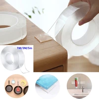 1m3m5m transparent nano tape washable reusable double sided tape adhesive nano no trace paste fixer tape cleanable house