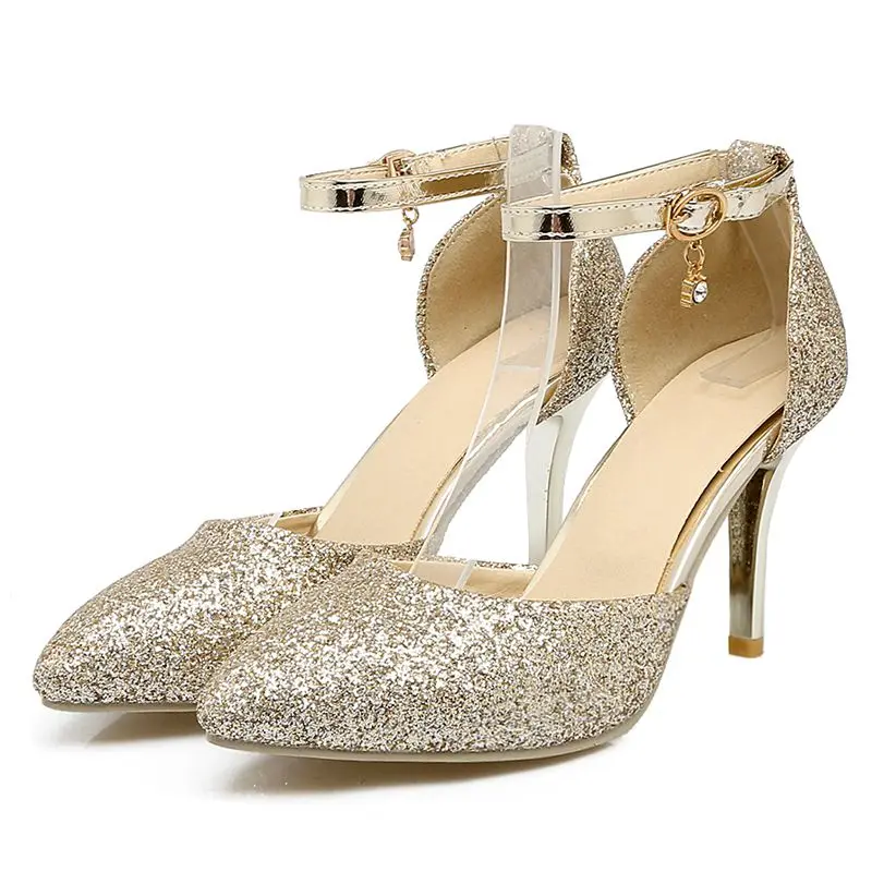 

AGODOR 2020 Women Wedding Pumps Heel Pointed Toe D'orsay Pumps Shoes Women Thin High Heel Sexy Party Dress Shoes Size 32-43