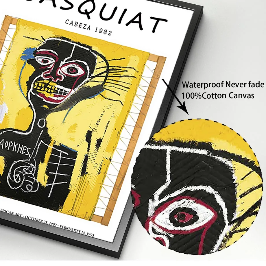 

Graffiti American Art Printing Poster, Jean Michel Basquiat Expressionism Street Art Prints, Spoof Home Kid Room Wall Decor Gift