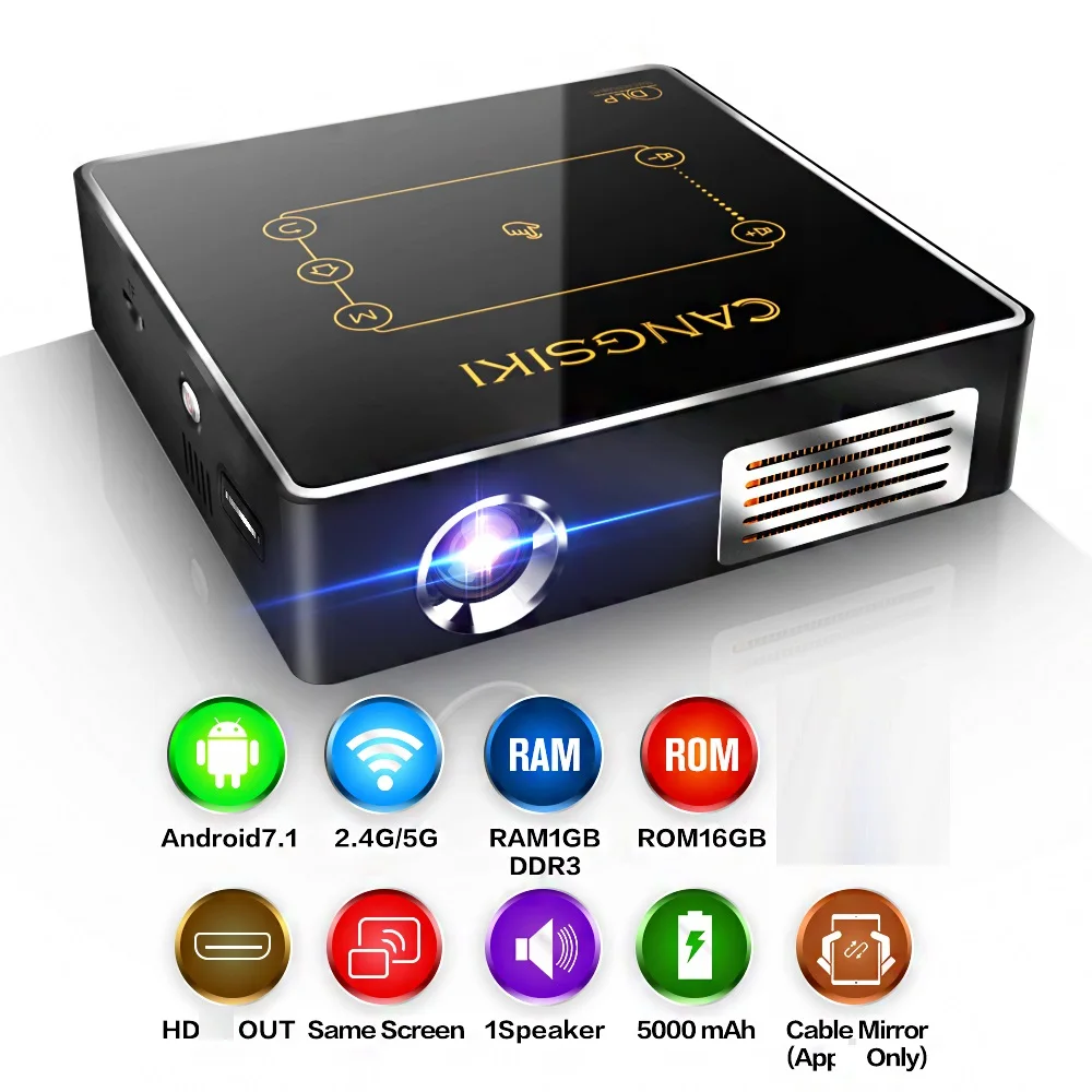 Карманный проектор c9 plus x 150ansi люмен для домашнего кинотеатра портативный мини 2 4G