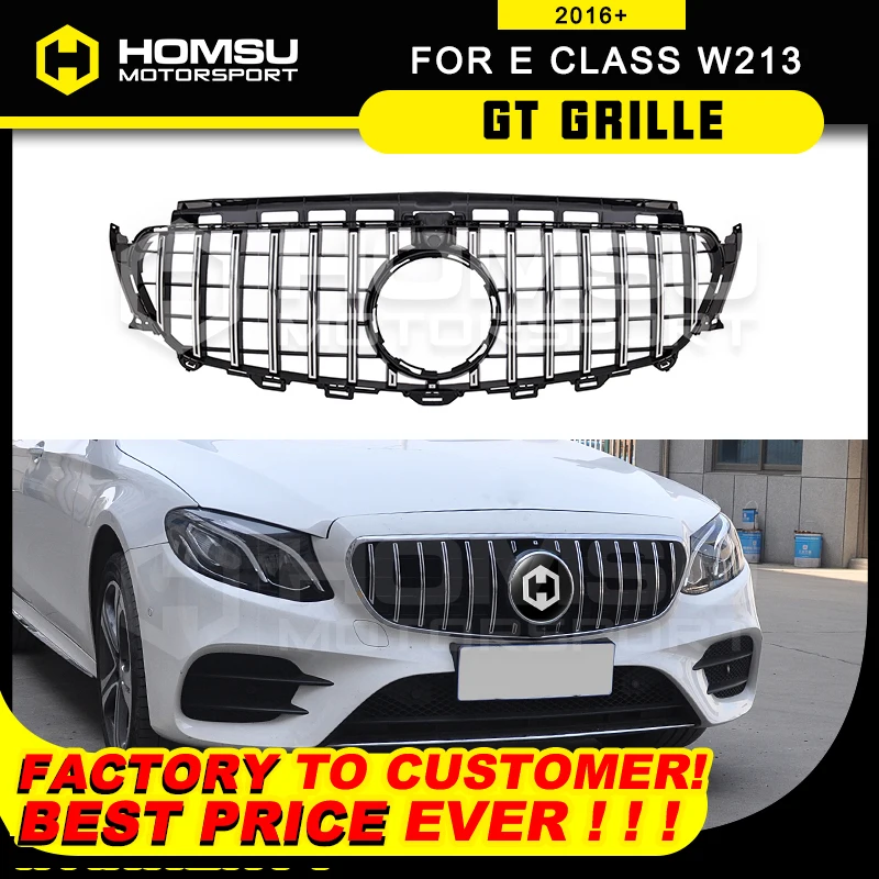 Передняя решетка для W213 GT 2016 + E43 E450 E класса W238 Gt E200 E300 E350 E400 передний бампер без