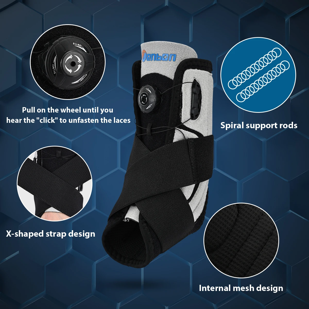 Фиксатор голеностопа Tenbon Spin System фиксация суставов | Красота и здоровье