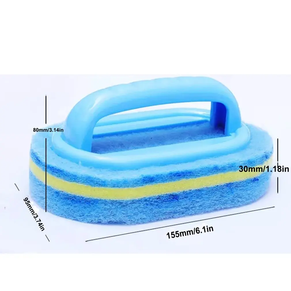 

Kitchen Cleaning Bathroom Toilet Glass Wall Cleaning Bath Brush Handle Sponge Bath Bottom Bathtub Ceramic Cleaning Tools