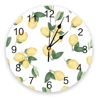 summer style lemon fruit creative wall clock for home office decoration living room bedroom kids room hanging watch