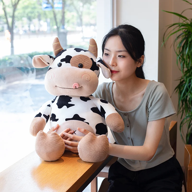 Милые Мультяшные коровы 30 см плюшевые игрушки мягкая подушка набивное животное