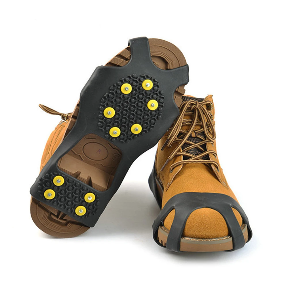 

Outdoor 10-tooth Crampons Non-slip Shoe Covers For Fishing Snow Climbing Crampons Tpe Silicone Crampons