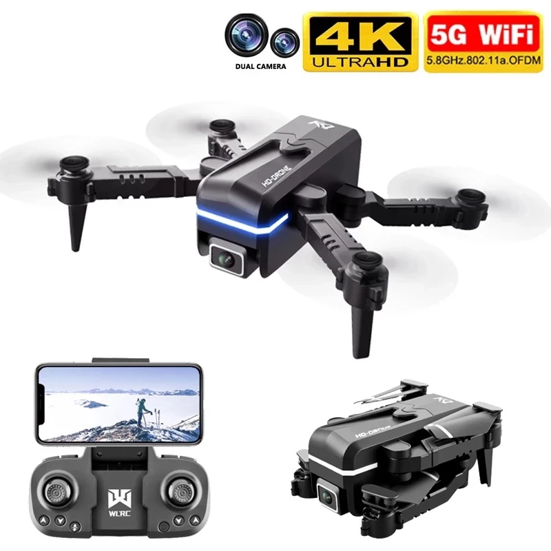 

2021 New Kk1 Mini Drone 4k Hd Camera Profesional Rc Drones Wifi Fpv Dron Toy Outdoor Rc Quadcopter Fixed Height Helicopter Toys