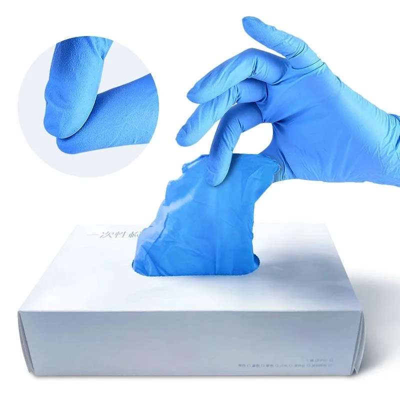 

Blue Nitrile Gloves Disposable Waterproof Powder Free Allergy Free Work Safety Mechanic Kitchen Laboratory Cleaning Latex Gloves