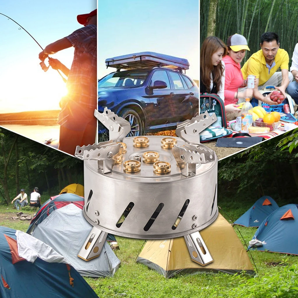 

Portable Camp Stove Mini Burner Propane Gas Butane Outdoor BBQ Cooker