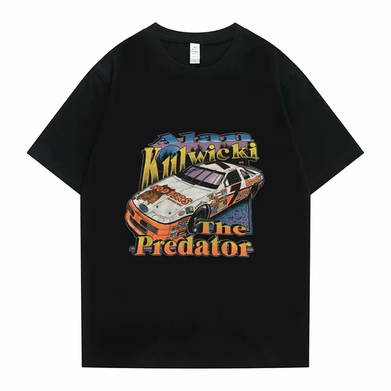 

1992s Alan Kulwicki The Predator Tshirt Mens Fashion Car Graphics Print T-shirt Men Women Casual Loose Hip Hop Tee Short Sleeve