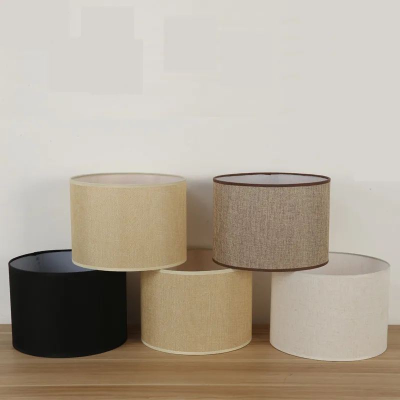 Аксессуары для крышки настольной лампы E27 цилиндрическая льняная прикроватный