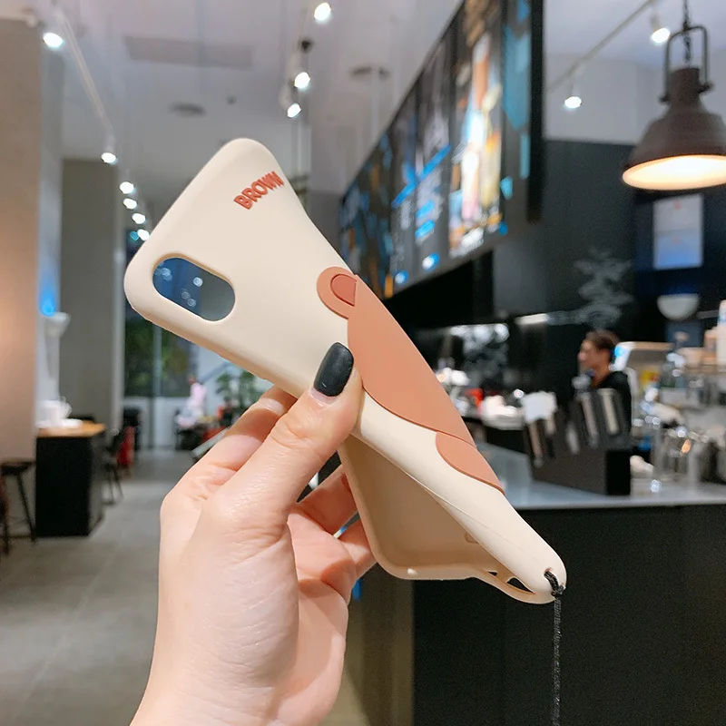 Роскошный 3D чехол с медведем и ремешком для Apple IPhone 11 12 Pro Max Mini X XS XR 6 6s 7 8 Plus SE 2020 Huawei