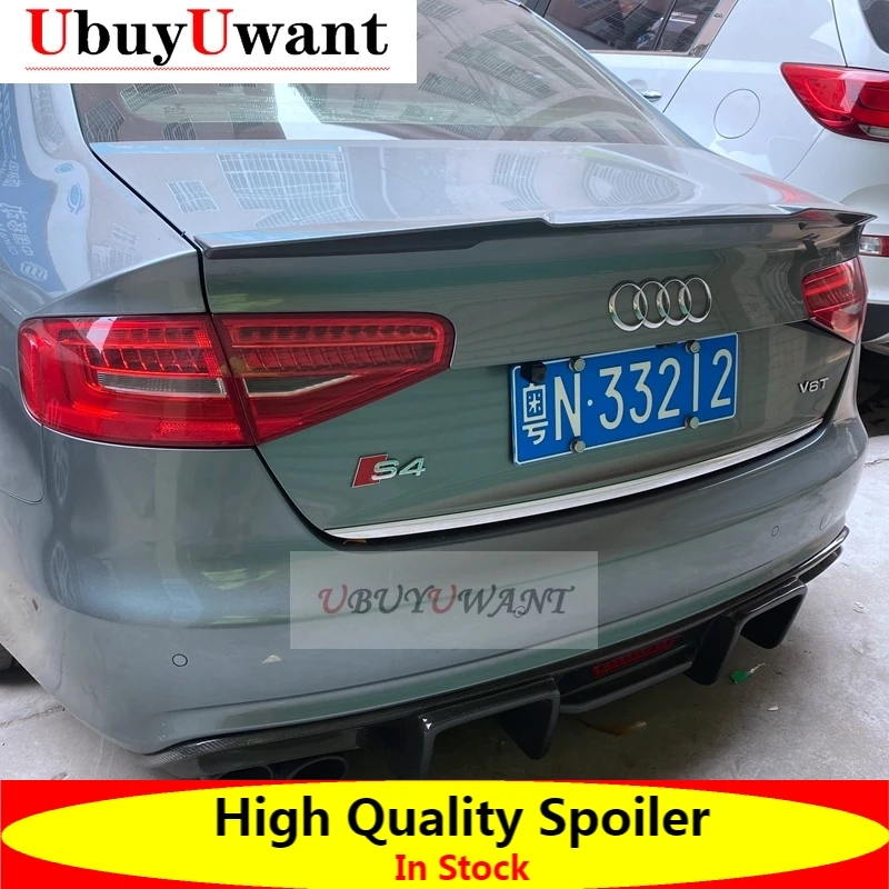 

Неокрашенный внешний задний спойлер из АБС-пластика, украшение для багажника, крыло багажника, автостайлинг для Audi A4 B8.5 2012-2016