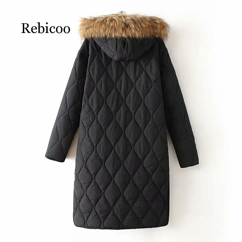

Plus size 4XL Winter Long Jacket 2019 New Winter Coats Women Big Fur Collar Warm Woman Parka Outerwear Down Jacket Winter Jacket