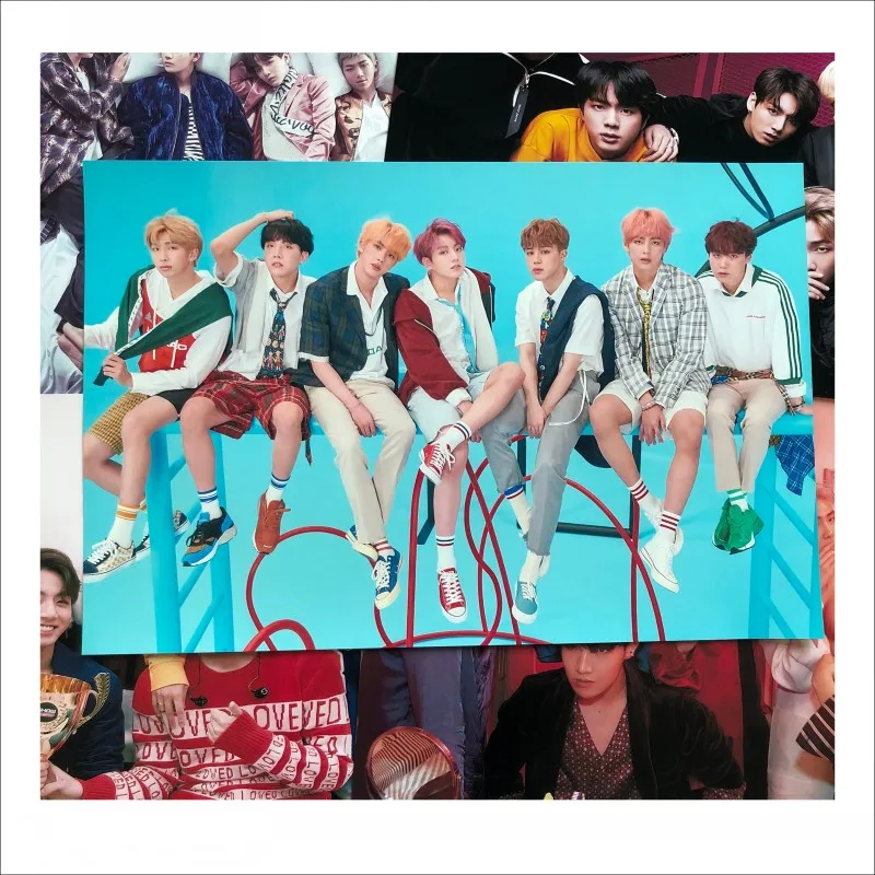 Kpop Bangtan Плакаты для мальчиков и принты корейские KPOP вокруг Boys декоративные
