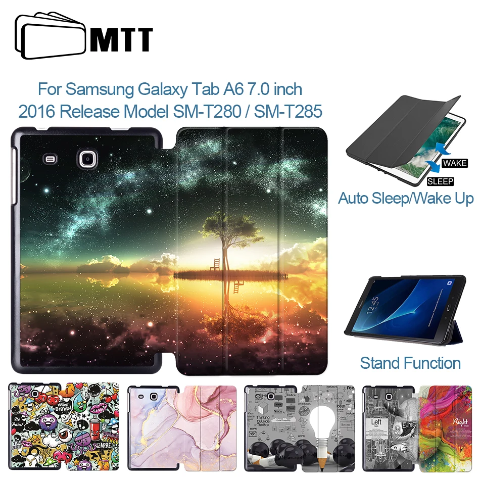 MTT чехол для планшета Samsung Galaxy Tab A A6 7 0 дюймов T280 T285 SM 2016 тонкий флип из