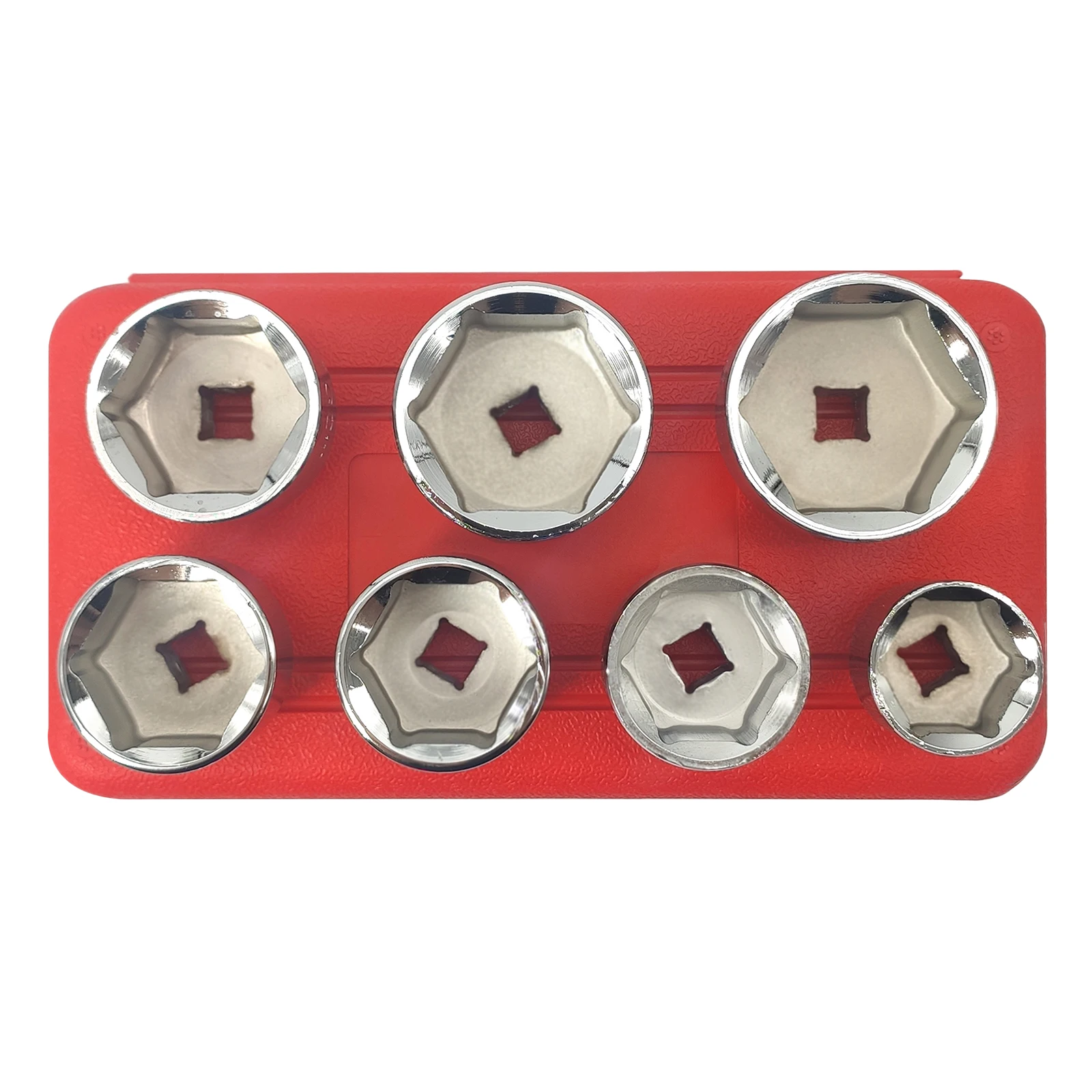 

7Pcs Oil Filter Socket Set Cap Wrench Kit 24mm 27mm 29mm 30mm 32mm 36mm 38mm