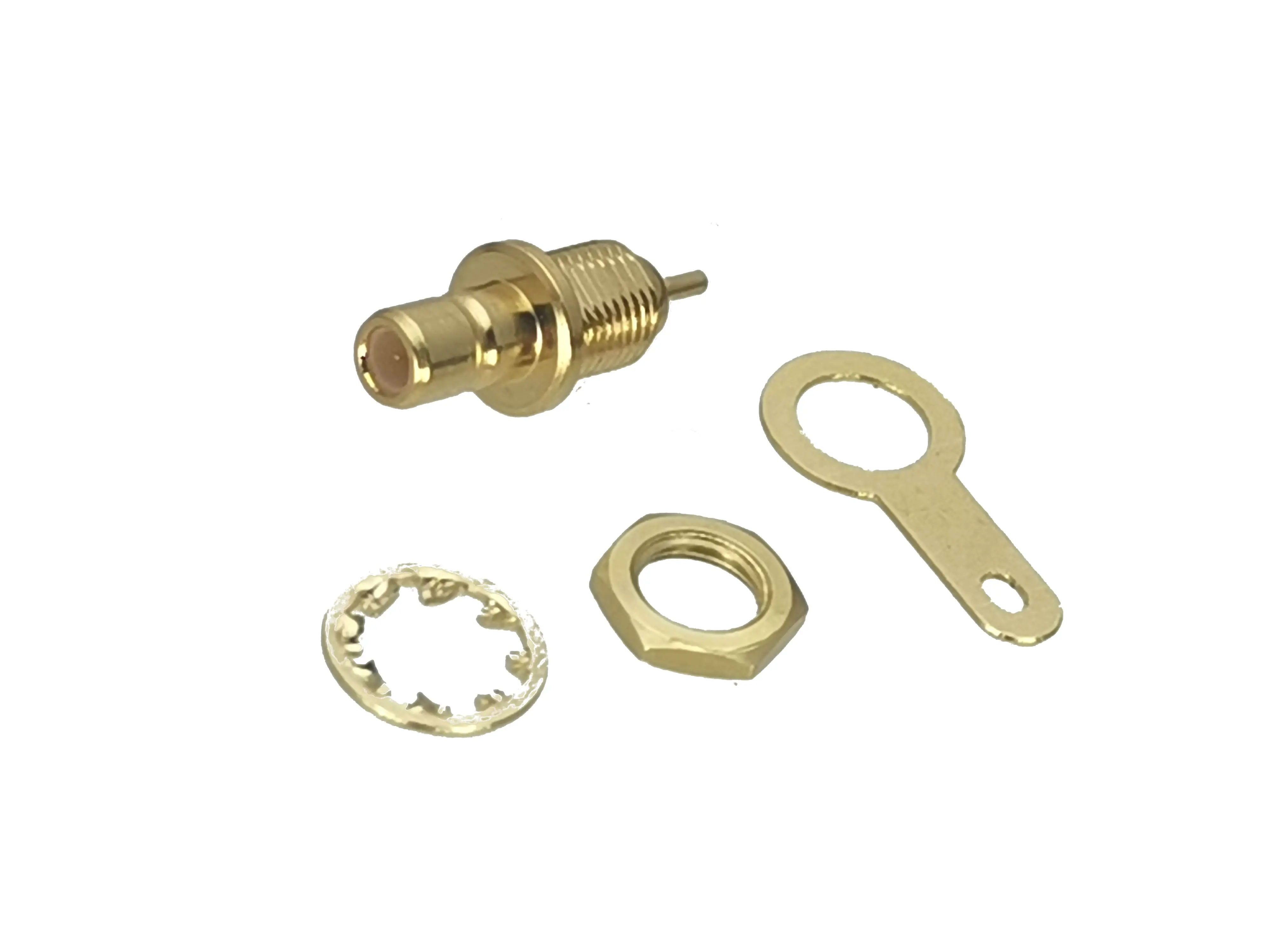 Соединитель гайка перегородка ПТФЭ припой панель крепление прямая|Соединители| |