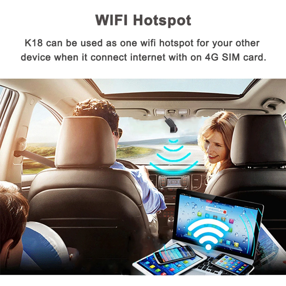 Автомобильный видеорегистратор Phisung K18 FHD 1080P 4G WiFi GPS регистратор с камерой заднего