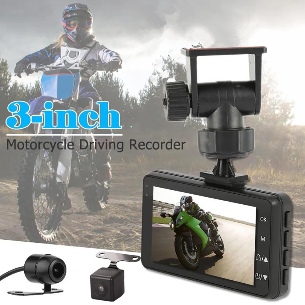 

720P FHD мотоциклетный видеорегистратор с экраном 3,0 дюйма