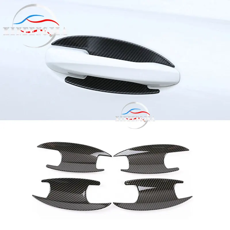 

Наружные дверные ручки из углеродного волокна для Mercedes-Benz C E GLC Class X253 W213 W205 15-19, крышка чаши, отделка