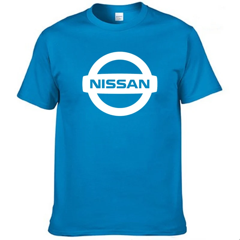 

Aew Mens Short Sleeve Nissan Car Logo Mens Tshirt Summer casual solid colour Cotton T shirts Fashion Harajuku Men Clothe