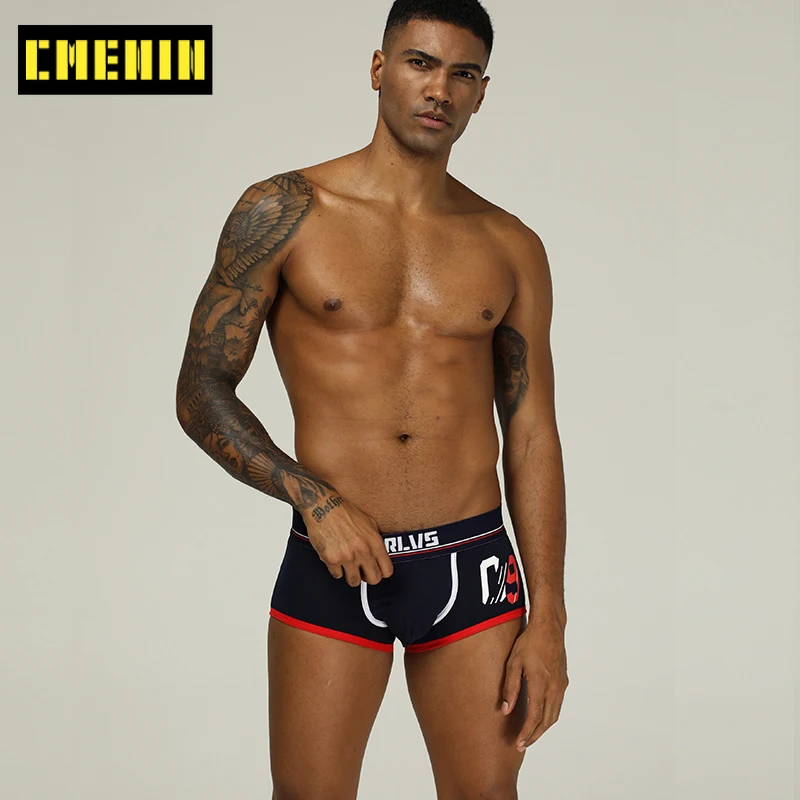 Трусы боксеры мужские хлопковые удобное пикантное нижнее белье шорты популярные