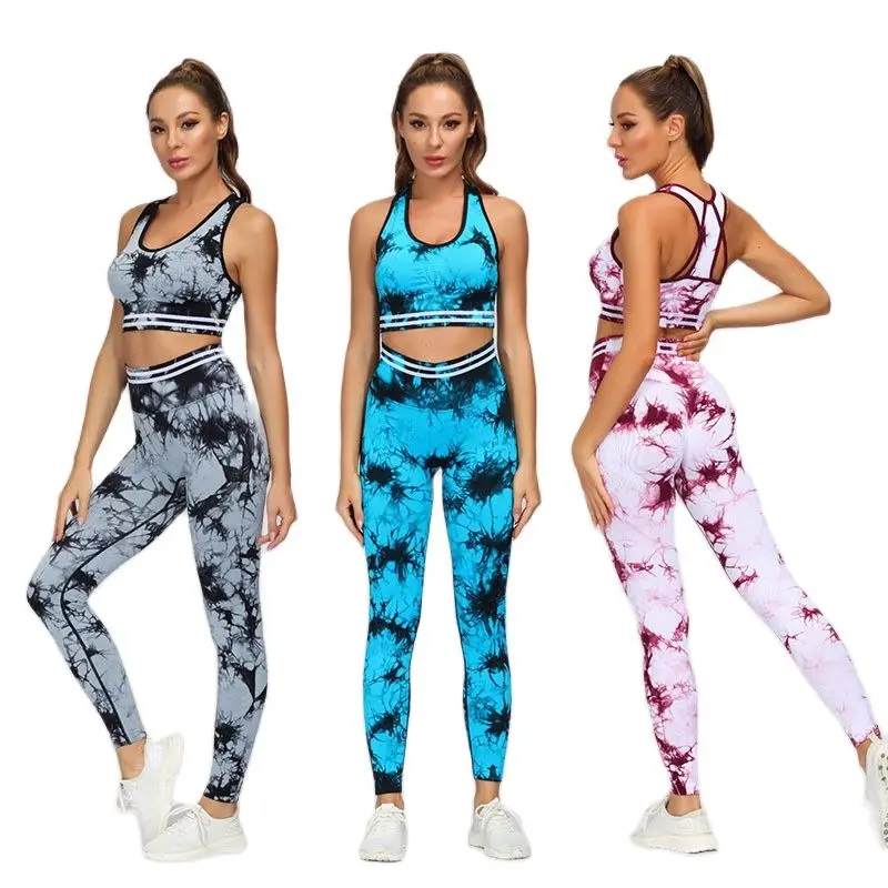 

Комплект для йоги бесшовный из 2 предметов, спортивная одежда для тренажерного зала, фитнеса, с завышенной талией, Спортивные Леггинсы, спор...