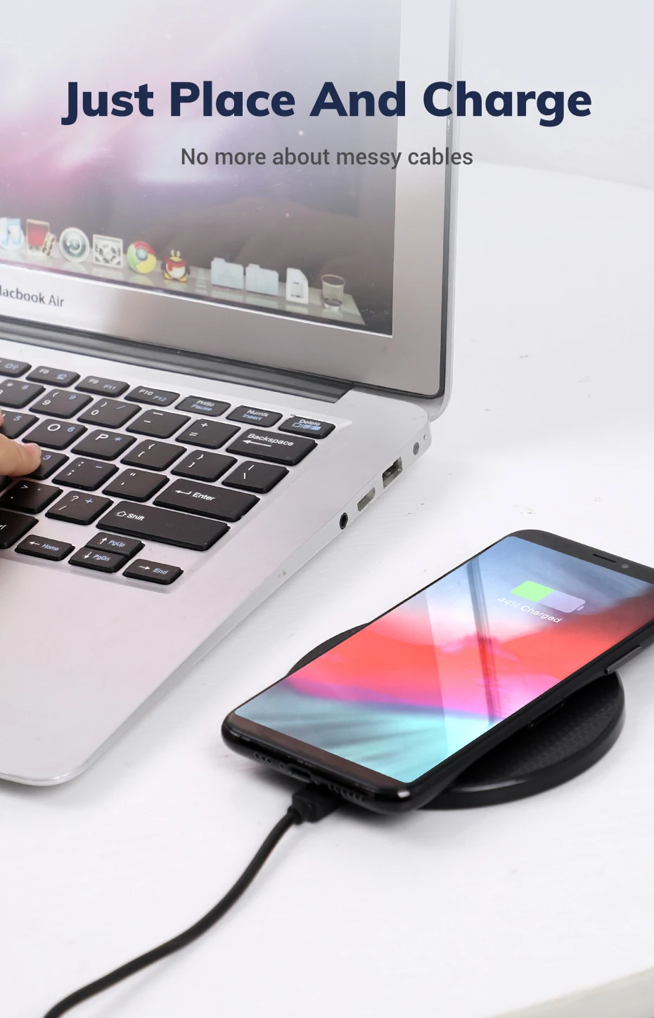 TOPK Беспроводное зарядное устройство 10 Вт для iPhone XR Xs Max X 8 Plus быстрая Беспроводная зарядная подставка для Xiaomi samsung S10 S9 Plus Note 8 9 10
