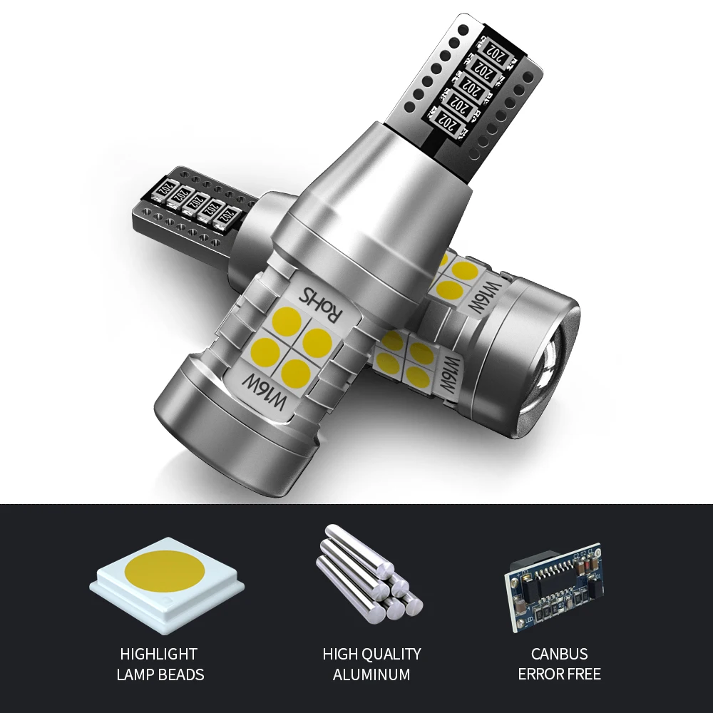 2pcs LED Reverse Light Blub W16W T15 Canbus For Hyundai Solaris Tucson i10 i20 i30 i40 ix20 ix35 Santa Fe 2 3 4 Sonata 5 6 7 8 | Автомобили