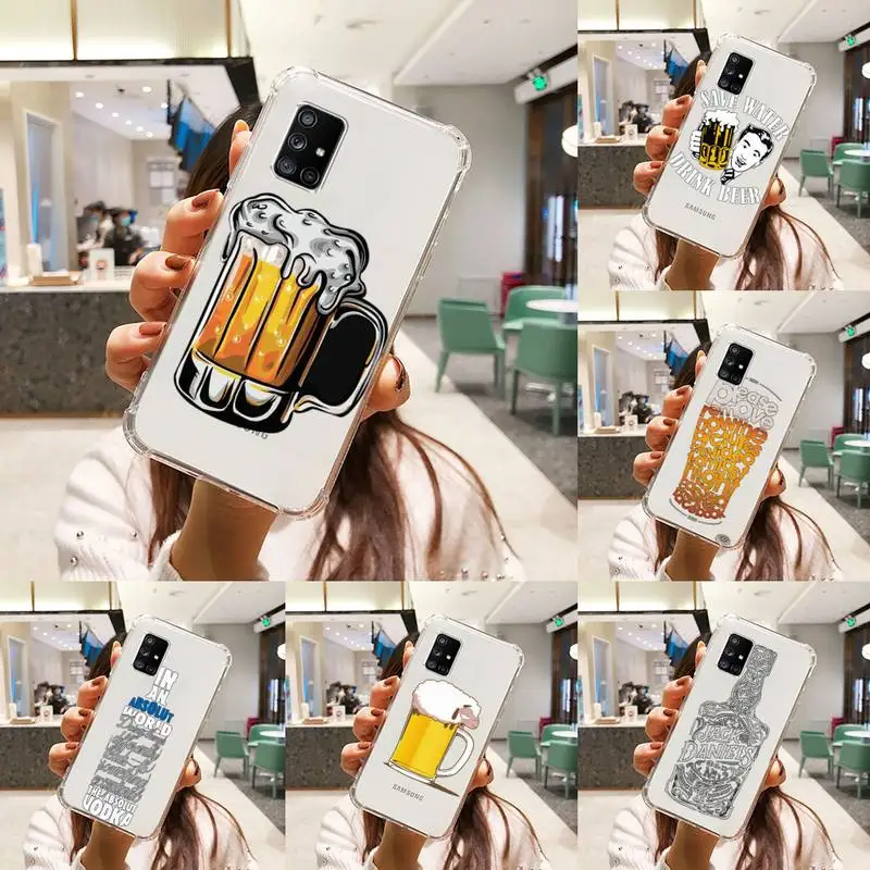 

Beer Alcohol Vodka Phone Case Transparent For Samsung S 10 9 20 11 7 8 21 6 P Edge PLUS ULTRA 4G 5G