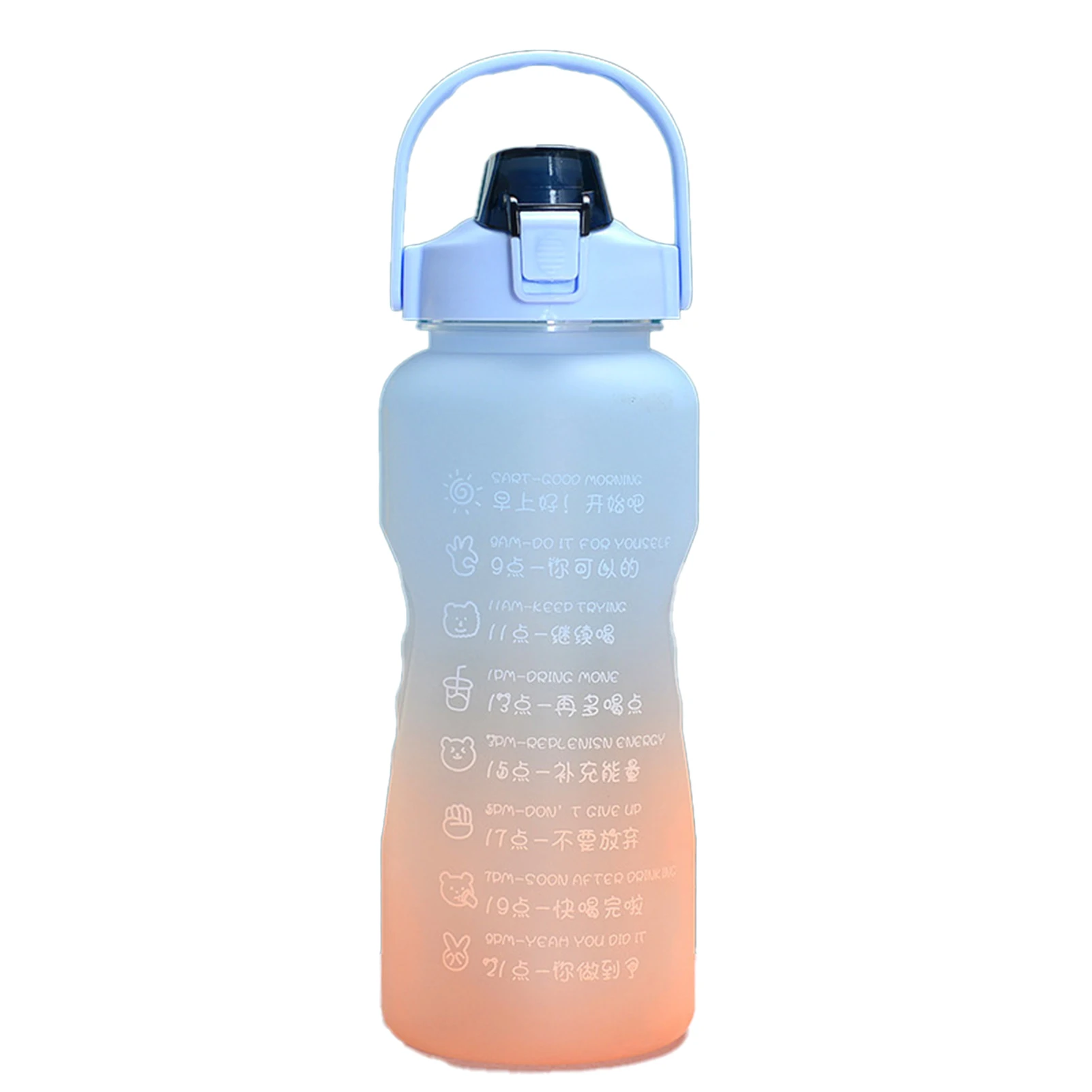 1.5/2L Leakproof Tritran BPA Free Water Bottle with Motivational Time Marker Daily Use for Fitness and Outdoor Sport LBE | Дом и сад