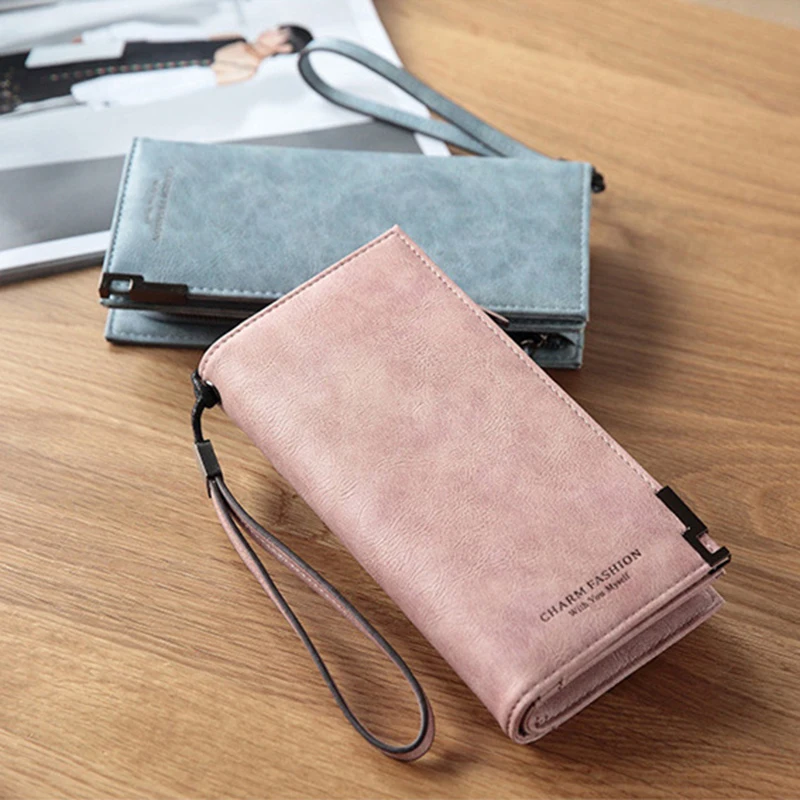 Кожаный женский кошелек для телефона Женский сумки дорожный женские кошельки